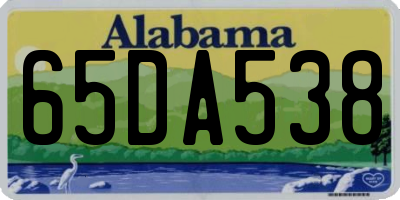 AL license plate 65DA538