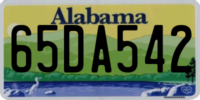 AL license plate 65DA542