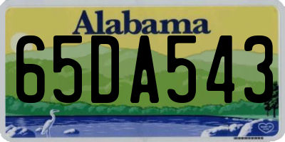 AL license plate 65DA543