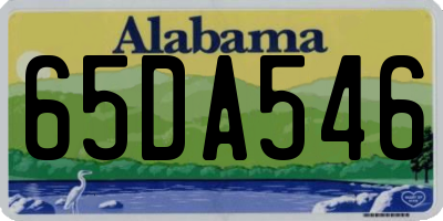 AL license plate 65DA546