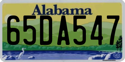 AL license plate 65DA547