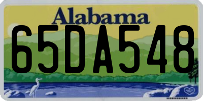 AL license plate 65DA548