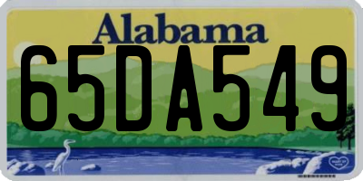 AL license plate 65DA549