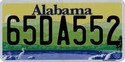 AL license plate 65DA552