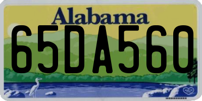 AL license plate 65DA560