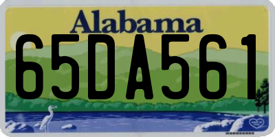 AL license plate 65DA561