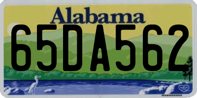 AL license plate 65DA562