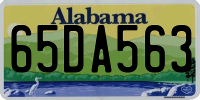 AL license plate 65DA563