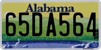AL license plate 65DA564