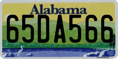 AL license plate 65DA566