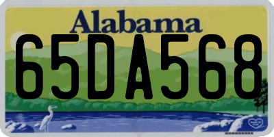 AL license plate 65DA568