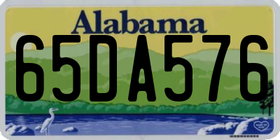 AL license plate 65DA576