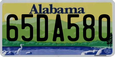 AL license plate 65DA580