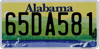 AL license plate 65DA581
