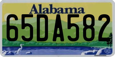 AL license plate 65DA582