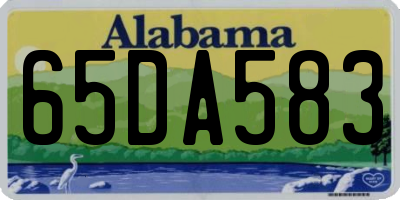 AL license plate 65DA583