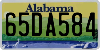 AL license plate 65DA584