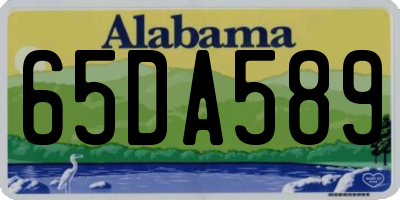 AL license plate 65DA589