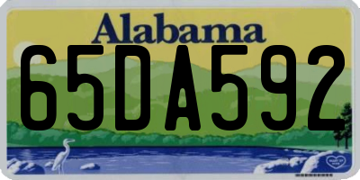 AL license plate 65DA592