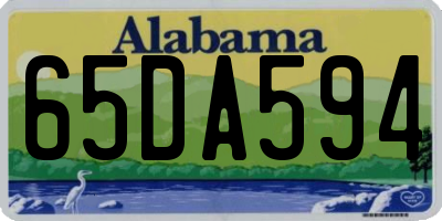 AL license plate 65DA594
