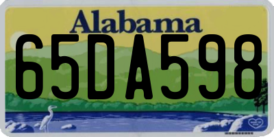 AL license plate 65DA598