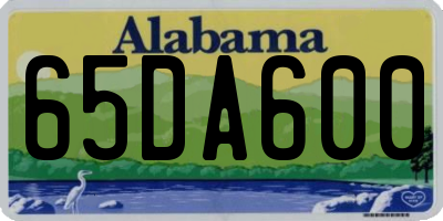 AL license plate 65DA600