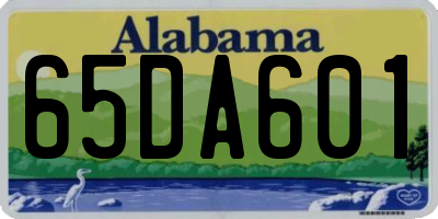 AL license plate 65DA601