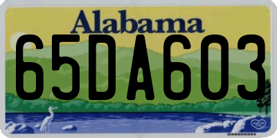 AL license plate 65DA603