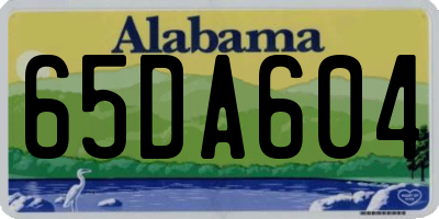 AL license plate 65DA604
