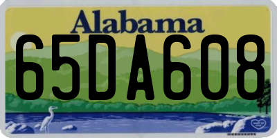 AL license plate 65DA608