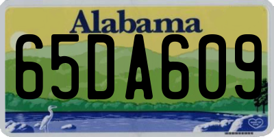 AL license plate 65DA609