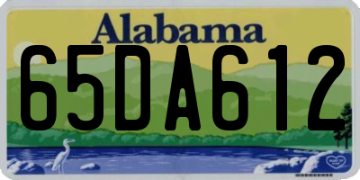 AL license plate 65DA612