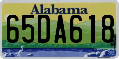 AL license plate 65DA618