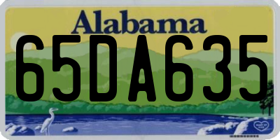 AL license plate 65DA635