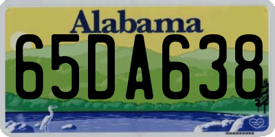 AL license plate 65DA638