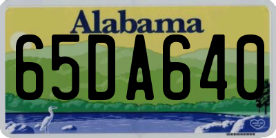 AL license plate 65DA640