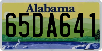 AL license plate 65DA641