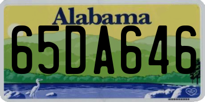 AL license plate 65DA646