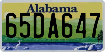 AL license plate 65DA647