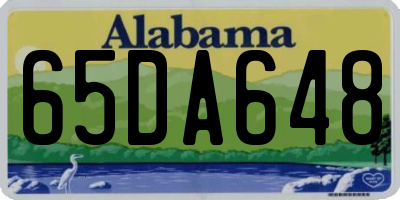 AL license plate 65DA648