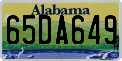 AL license plate 65DA649