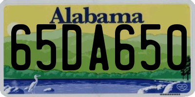 AL license plate 65DA650