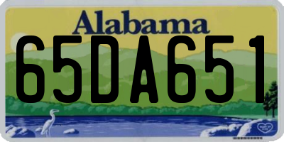 AL license plate 65DA651