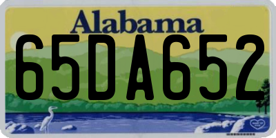 AL license plate 65DA652