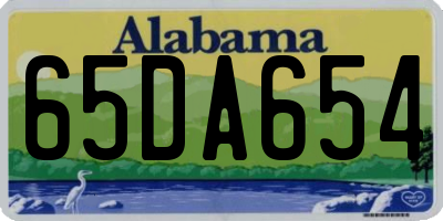 AL license plate 65DA654