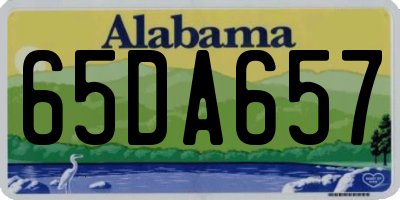 AL license plate 65DA657