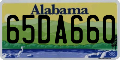 AL license plate 65DA660