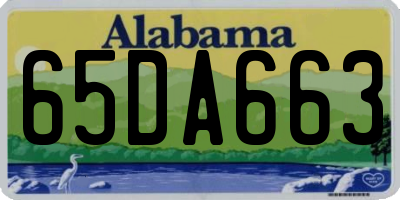 AL license plate 65DA663