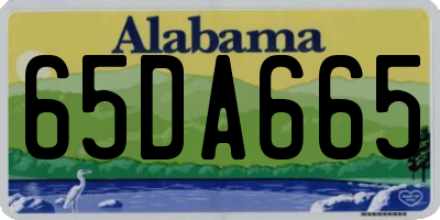 AL license plate 65DA665