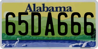 AL license plate 65DA666